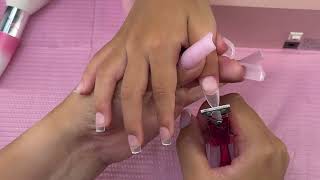 Come with me to do my daughter’s nails🫶🏽BEE CHEER NAILS🐝💛🖤