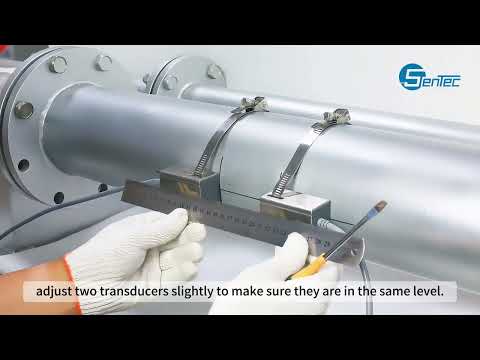 Clamp-on Ultrasonic Flow Meter installation and commissioning demonstration (video)