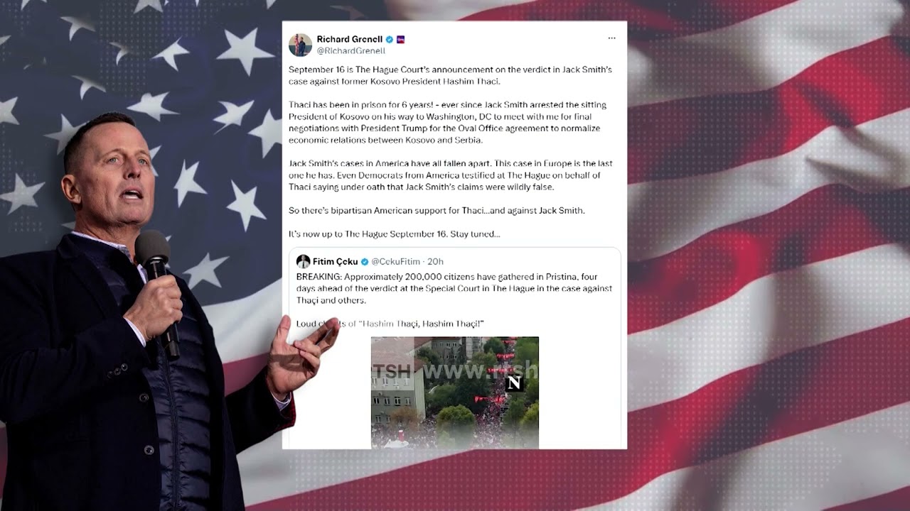 ”Mbështetje dypartiake në SHBA për Thaçin”, Grenell: Tani presim vendimin e Hagës