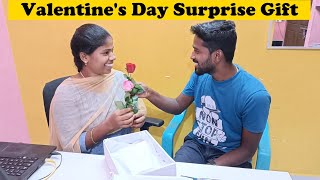 Unexpected Valentine's Day Surprise Gift to Sangeetha | Sangeetha Vinoth | Tamil Couple Vlogger