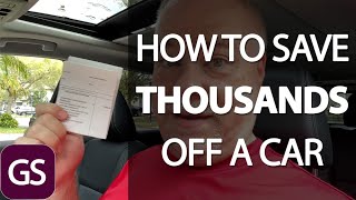 SAVE Thousands Off A New Car