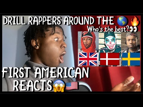 FIRST AMERICAN REACTS|DRILL RAPPERS AROUND THE WORLD! (Ft England, Denmark, Sweden , France &MORE)