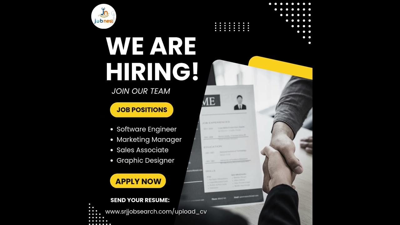 🚀 WE ARE HIRING! 🚀Join our team and take the next step in your career!