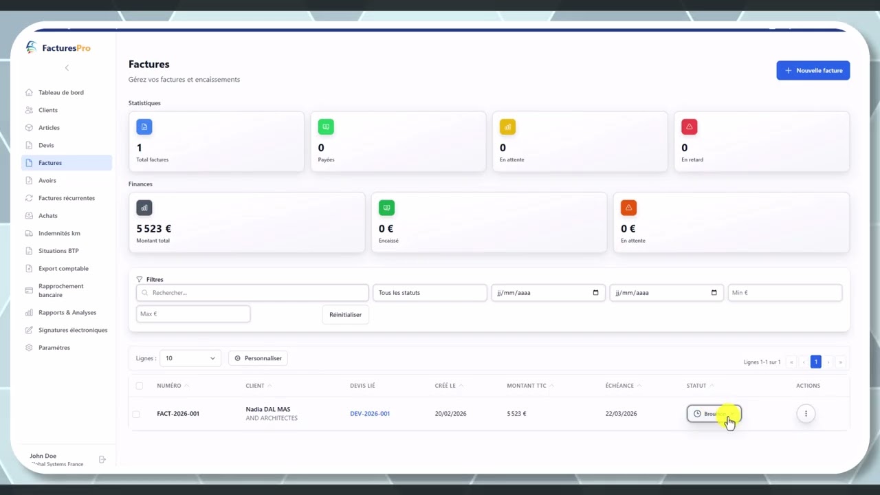 Tutoriel vidéo : Boutons d'action intelligents — Formation FacturesPro
