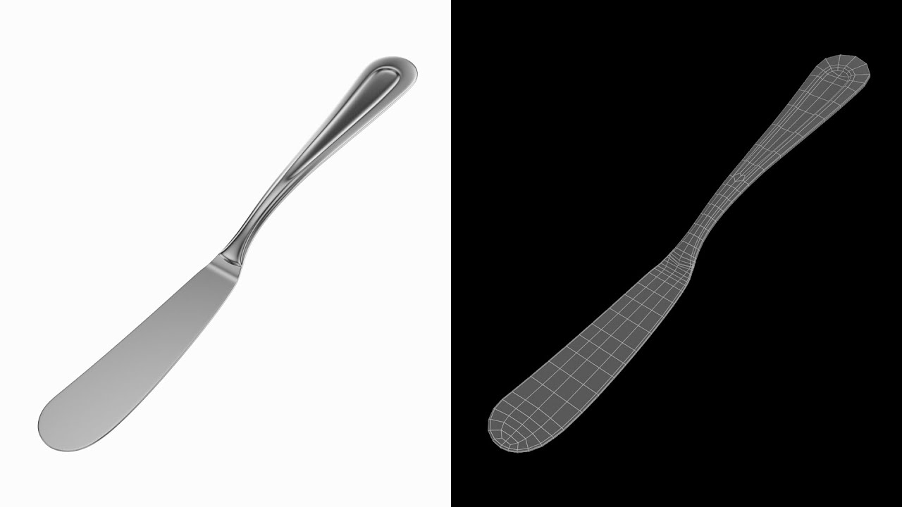 Butter Spreader Knife Classic Cutlery 3D Model