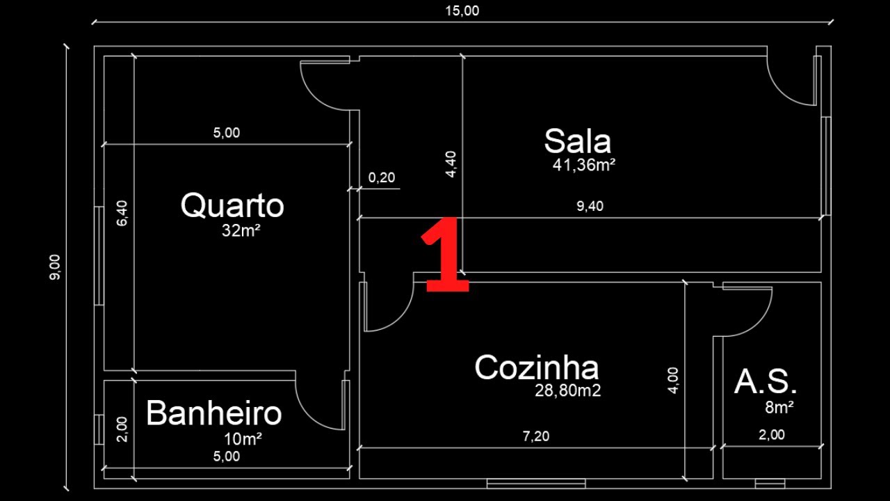 AutoCAD #01 - Como fazer a Planta Baixa de um Apartamento - Parte 1/2