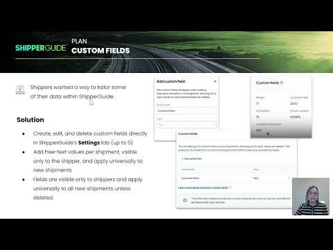 Custom Fields: ShipperGuide TMS December Webinar