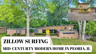 Zillow Surfing: Gorgeous Mid-Century Modern Home in Peoria Illinois Just $480,000