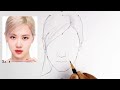 How to draw Blackpink Rose Drawing // Blackpink Rose
