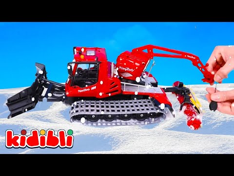 Snow Plow Trucks for Kids ❄️ Fun Winter Vehicles & Snowy Road Adventures | Kidibli