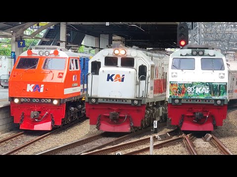 Elite Trainspotting: Argo Express, RnB Livery Locos & China CRRC EMUs at a Busy Jakarta Station