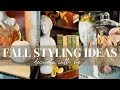 FALL STYLING IDEAS - DECORATE WITH ME- Fall Hutch Decorating/Styling Ideas- French Country Inspired