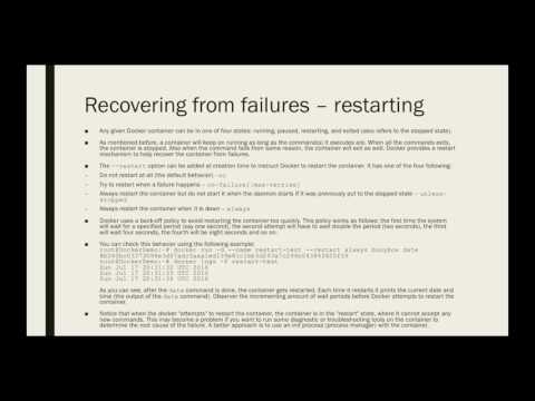 Docker for Beginners - Recovering from Failures   Restarting