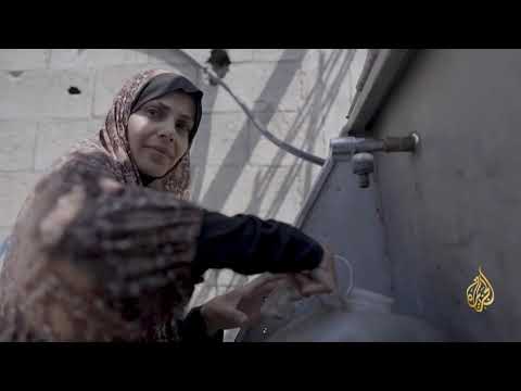 تقرير قناة الجزيرة عن تفاقم أزمة المياه في مدينة غزة