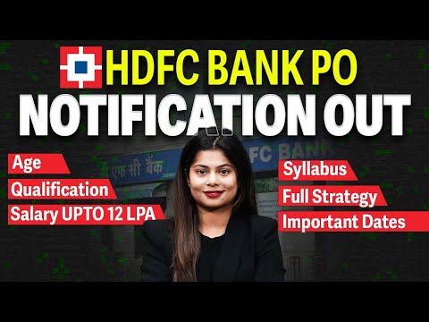 📢 HDFC Bank PO Program By IBPS 2025 Notification Out | By Udisha Mishra