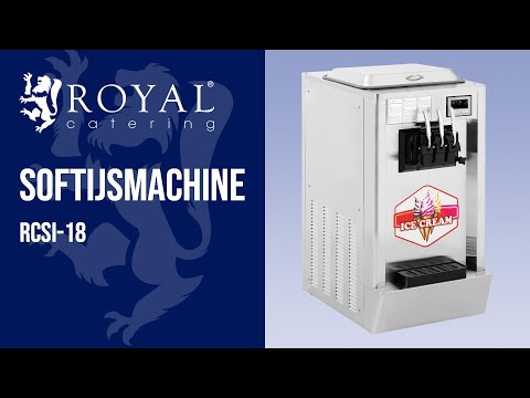 Video - Tweedehands Softijsmachine - 1640 W - 23 l/u - 3 Smaken - Royal Catering