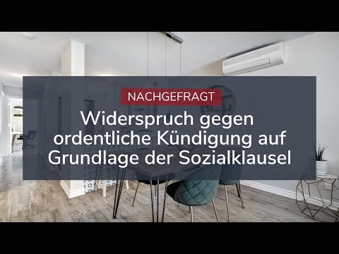 Widerspruch gegen ordentliche Kündigung (auf Grundlage der Sozialklausel)