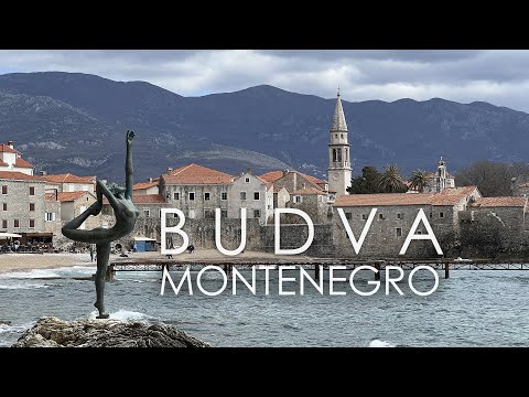 4K Exploring and walking around Budva, Montenegro (Crna Gora)