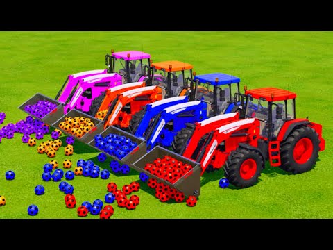 Load And Transport Soccer Balls With John Deere Tractors - Farming Simulator 2022