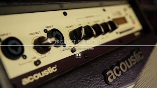 Video thumbnail for Product Spotlight - Acoustic A40 40 Watt Guitar Combo Amp by Guitar Center