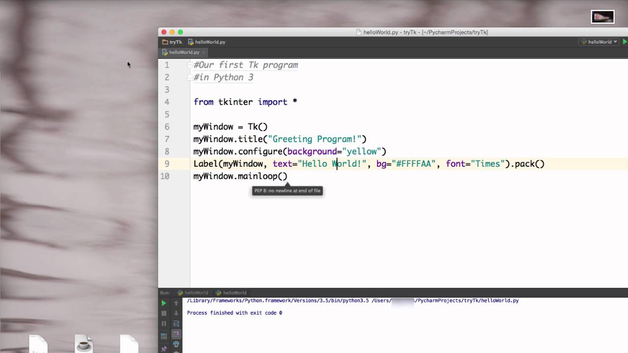 Python: Tkinter & Modifying Label Text, Color, and Window Size