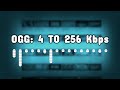 OGG Opus Bitrate Comparison - 4 to 256 Kbps (Audio Format)