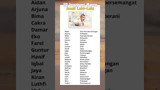 Download lagu 25 Nama anak Laki-Laki & Artinya. #artinama #namaanak mp3