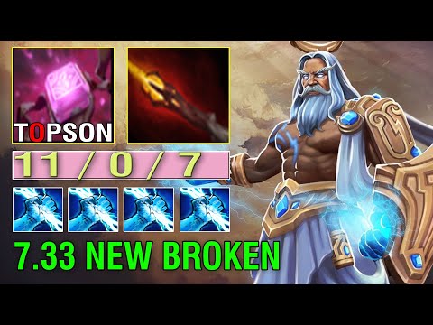 TOPSON 7.33 New Meta [Zeus] Midlane with PHYLACTERY Build So IMBA | Pro MMR Full Match Dota2