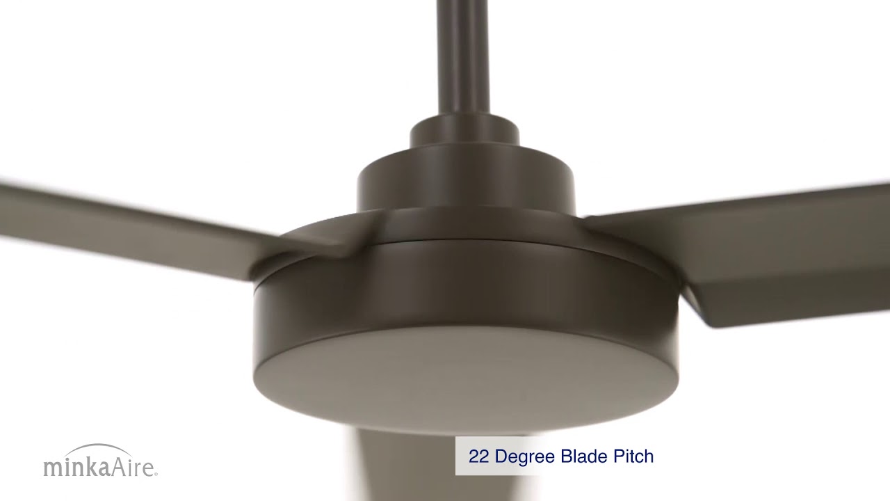Video1 of 52" Minka Aire Roto Coal Black Ceiling Fan with Wall Control