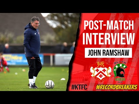 John Ramshaw Interview - Blyth Spartans - 13/11/2021