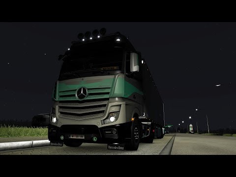 ETS2 1.32 open beta RusMap 1.8.1 Mercedes Benz Actros MP4 Kursk - Hamburg Part 2/2