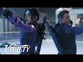 Hailee Steinfeld Jeremy Renner Alaqua Cox At The Premiere Of Marvel S Hawkeye