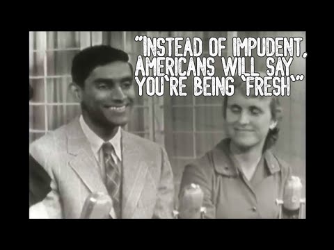 1957 High school exchange students - Yugoslavia, Ceylon, Sudan, Israel. Subject: Language