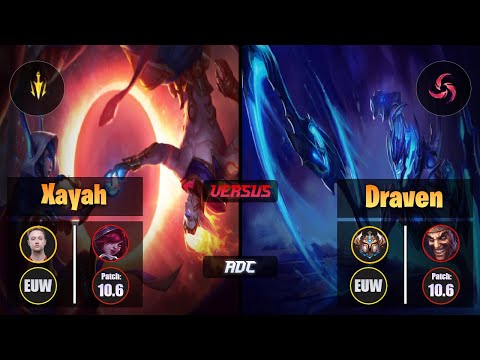 Rekkles XAYAH (ADC) [Lethal Tempo] VS DRAVEN - Challenger EUW Patch 10.6