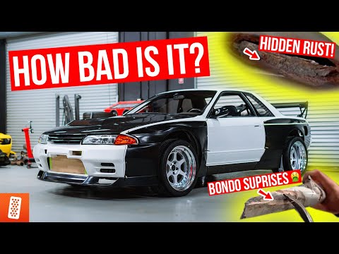 Building and Heavily Modifying a 1989 Nissan Skyline R32 GTS-T - Part 3 - Uncovering hidden RUST...