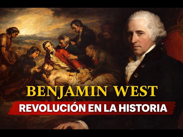 Vídeo relacionado con Benjamin West - Póster neoclásico de La mujer vestida con el sol huye de la persecución del dragón de 1797, diseño de ángel, decoración religiosa de pared, obras de arte en lienzo para habitación