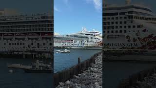 Norwegian Gem in the port of Portland, Maine