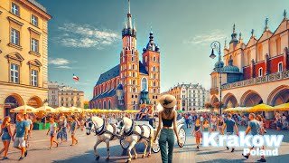 Krakow, Poland 🇵🇱 - Summer 🌞 Walking Tour 4K-HDR  (▶207 min)