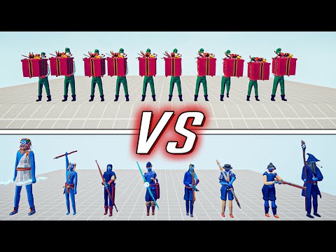 PRESENT ELF TEAM vs RANGED TEAM - Totally Accurate Battle Simulator TABS