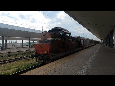 Night Train Varna-Sofia Arrives and Is Taken Away