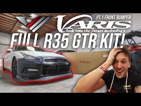 INSTALLING VARIS R35 GTR WIDEBODY KIT PT. 1 FRONT BUMPER | BUILD SERIES EP. 5