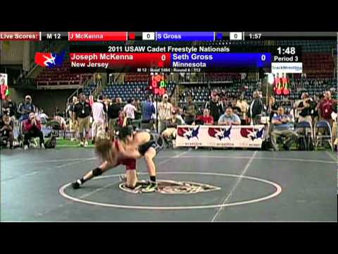 Cadet Freestyle 112 - Joey McKenna (NJ) vs. Seth Gross (MN)