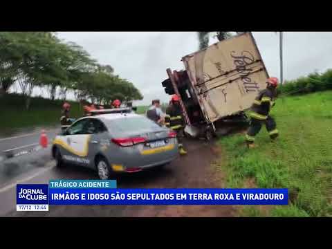 Irmãos e idoso são sepultados em terra roxa e Viradouro - Jornal da Clube (17/12/25)