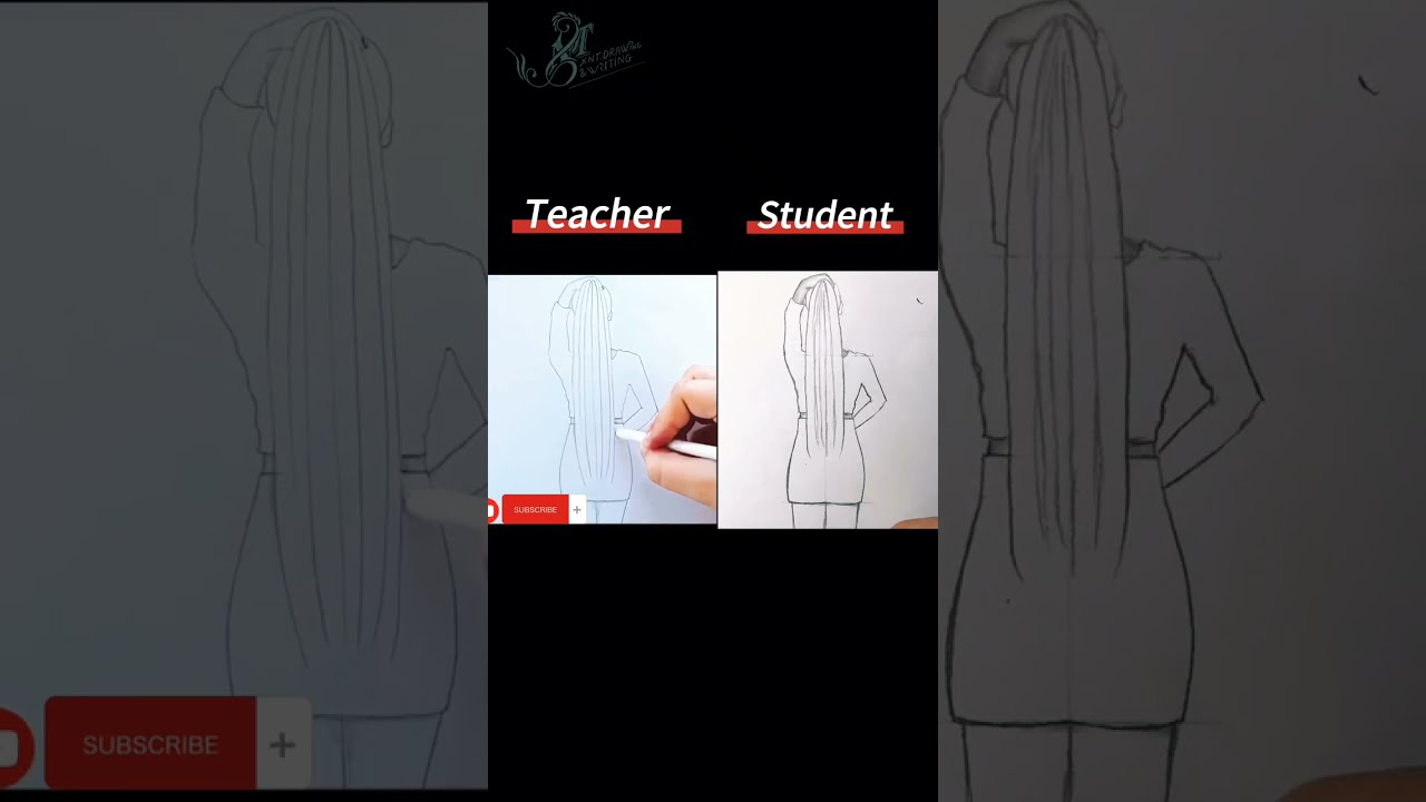 Student vs Teacher drawing challenge #drawing #art #19