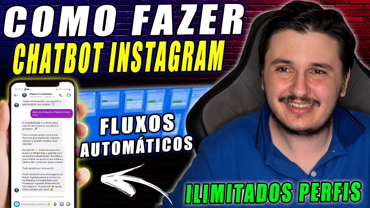 Como Fazer ChatBot Instagram? | Automação de Resposta Automática | Comentário, Direct, Lives, Story