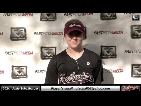 2024 Janie Schallberger 4.0 GPA - Pitcher & Third Base Softball Skills Video - Batbusters Gomes/Cox