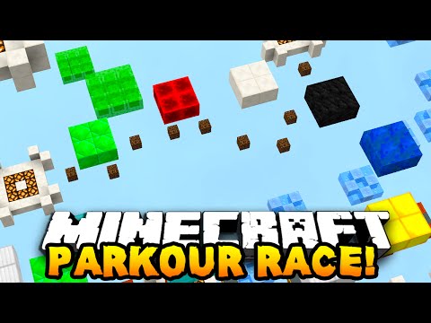 Minecraft 1v1v1 PARKOUR RACE! - w/PrestonPlayz, MrWoofless & Lachlan!