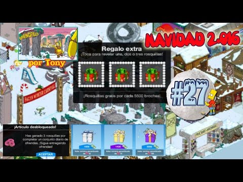 Los Simpson Springfield "Navidad'16: Cap. 27 - ¡Montón de rosquillas en los Regalos Extra!" por Tony