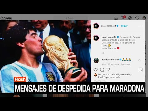 El dolor de Gabriela Sabatini y Javier Mascherano al despedir a Diego Maradona