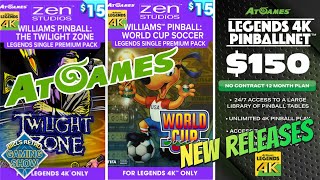 AtGames New Releases - 2 New Pinball Packs and PinballNet Launch News